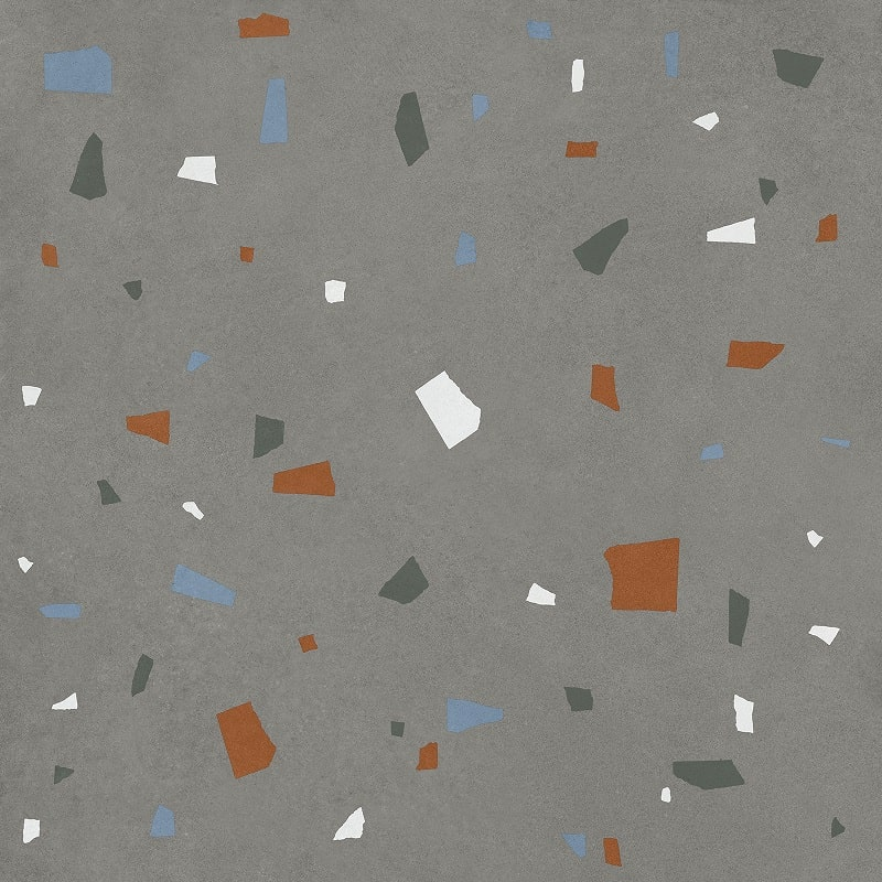 Carreau style granito coloré 80x80 cm NAPPAGE DECOR ANTHRACITE -R10- 1.28m² - 2