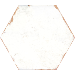 Carrelage tomette 21x25 cm BENGALINE WHITE - 0.80 m² - zoom