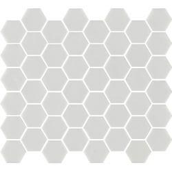 Mosaïque mini tomette hexagonale blanc 30x30 cm SIXTIES WHITE mate - 1m² Togama