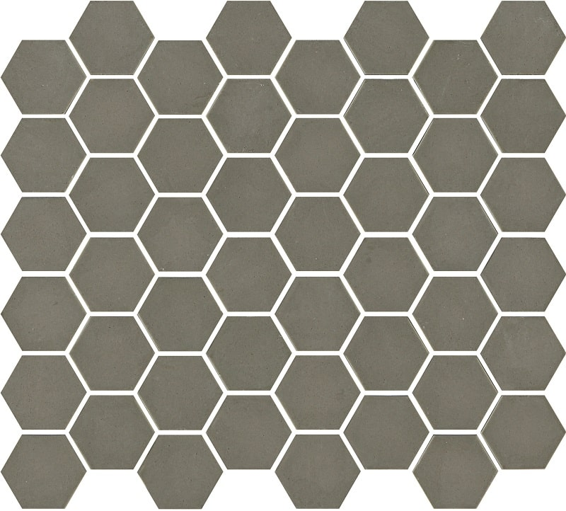 Mosaïque mini tomette hexagonale 30x30 cm SIXTIES TAUPE mate - 1m²