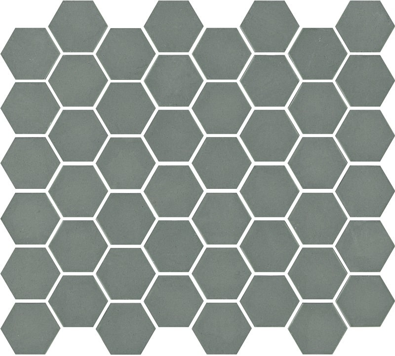 Mosaïque mini tomette hexagonale 30x30 cm SIXTIES KHAKI mate - 1m² - zoom