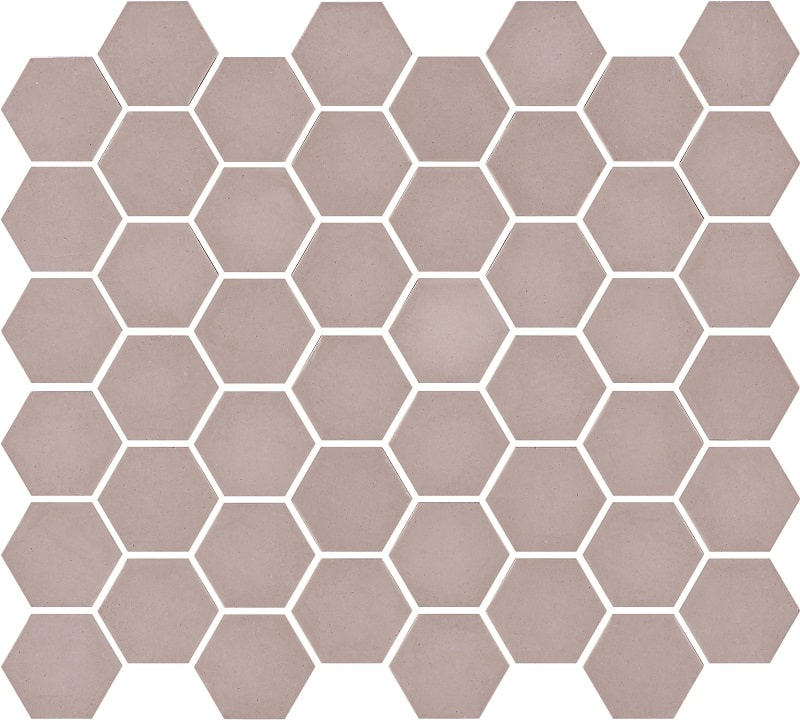 Mosaïque mini tomette hexagonale 30x30 cm SIXTIES ROSE mate - 1m²
