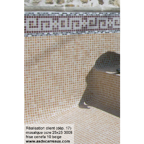 Mosaique piscine antidérapante - Nieve beige ocre orangé 3108 31.6x31.6 cm - 1 m² - 4