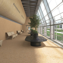 Carrelage grand format aspect terrazzo JACEE MOSTAZA 120X120- 1,44 m² 