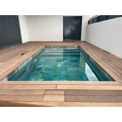 Carrelage piscine effet pierre naturelle ANTI DERAPANT - R11-  OXFORD BALI VERT 30x60 cm - 1.26 m² - zoom