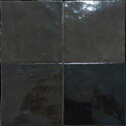 Carrelage esprit zellige nuancé MANÙ BERBER BLACK 10X10 - 0,44m² Nanda Tiles