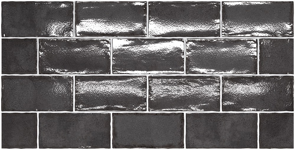 Carrelage noir effet zellige ALTEYA BLACK 7.5X15 - 0.50 m² - zoom