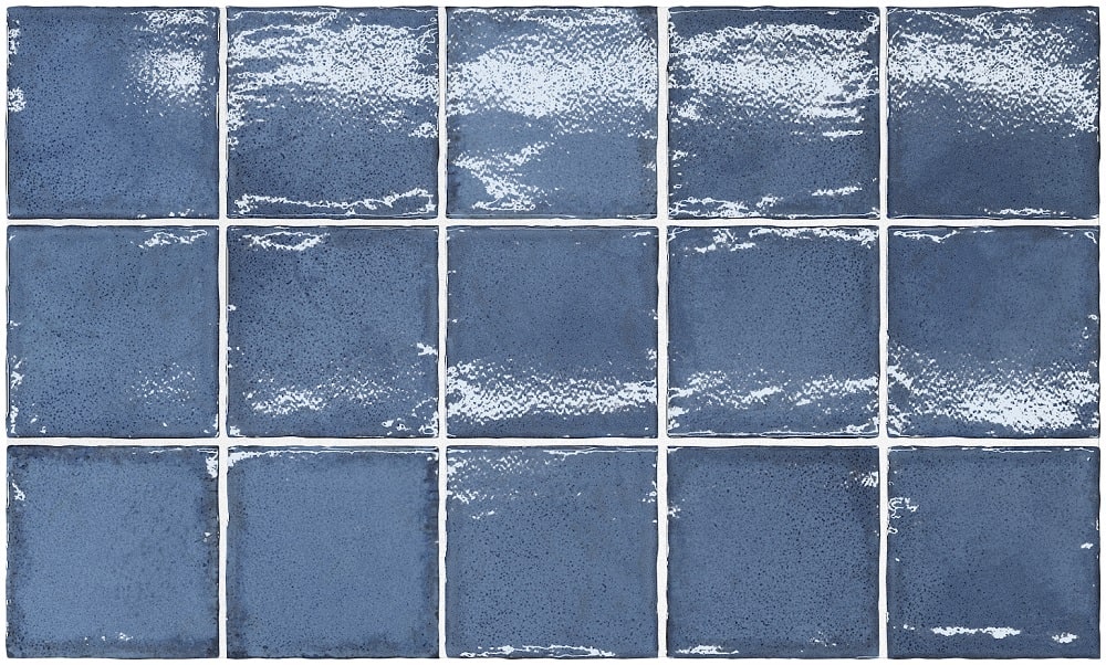Carrelage bleu effet zellige ALTEYA THISTLE BLUE 10X10 - 0.50 m²