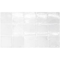 Carrelage blanc effet zellige ALTEYA WHITE 10X10 - 0.50 m² Equipe