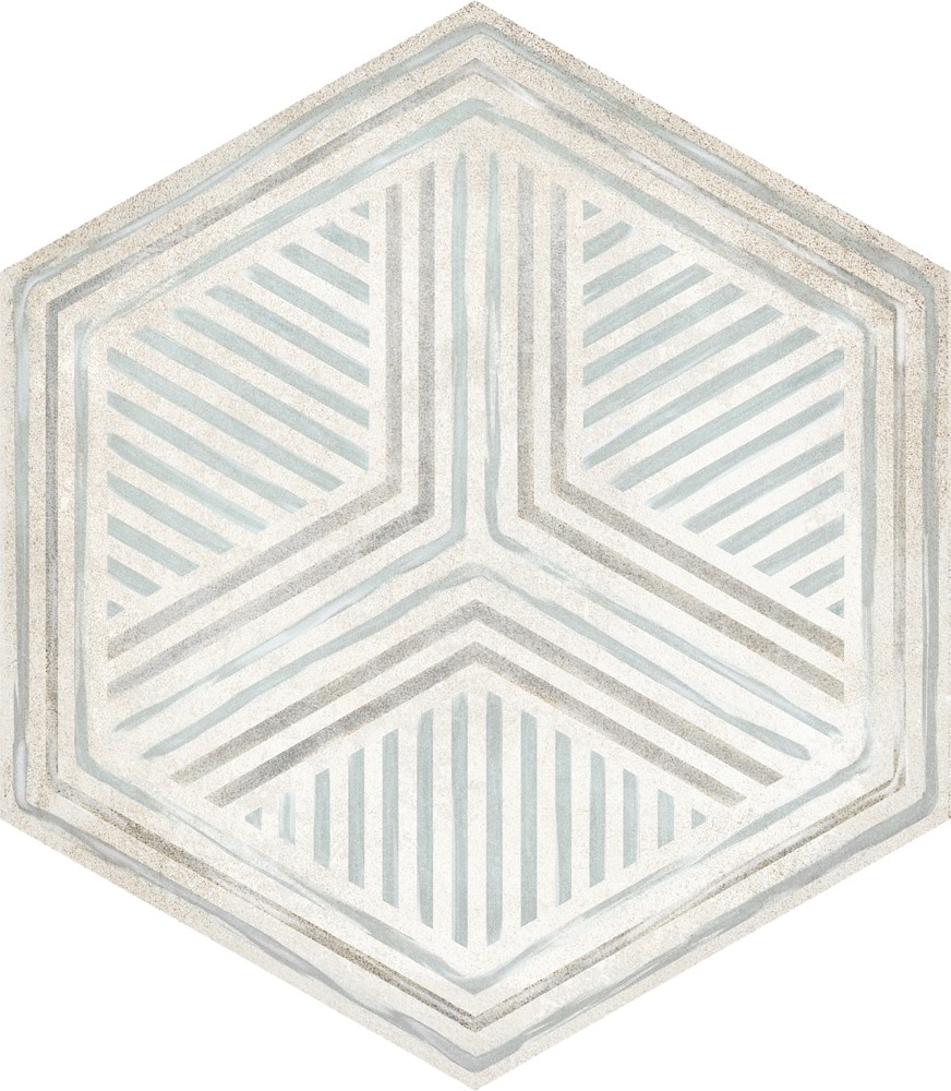 Carrelage hexagonal décoré HIMA LUCI 21X25 - 0.80 m² - zoom