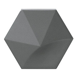 Faience hexagonale à relief MAFINGA OBERLAND DARK GREY 12,4X10,7 cm - 0,36 m² Equipe
