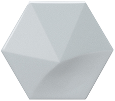 Faïence hexagonale à relief MAFINGA OBERLAND SKY BLUE 12,4X10,7 cm - 0,36 m² - zoom