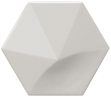 Faience hexagonale à relief MAFINGA OBERLAND MINT 12,4X10,7 cm - 0,36 m²
