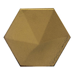 Faience hexagonale à relief MAFINGA OBERLAND METALLIC 12,4X10,7 cm - 0,36 m² - zoom