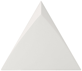 Faience triangle à relief MAFINGA TIROL WHITE MATT 10,8X12,4 cm - 0,13 m²