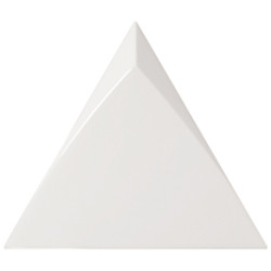 Faience triangle à relief MAFINGA TIROL WHITE 10,8X12,4 cm - 0,13 m² Equipe
