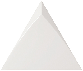Faience triangle à relief MAFINGA TIROL WHITE 10,8X12,4 cm - 0,13 m² - zoom