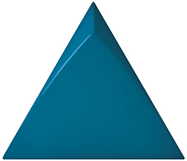 Faience triangle à relief MAFINGA TIROL ELETRIC BLUE 10,8X12,4 cm - 0,13 m²