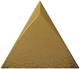 Faience triangle à relief MAFINGA TIROL METALLIC 10,8X12,4 cm - 0,13 m²