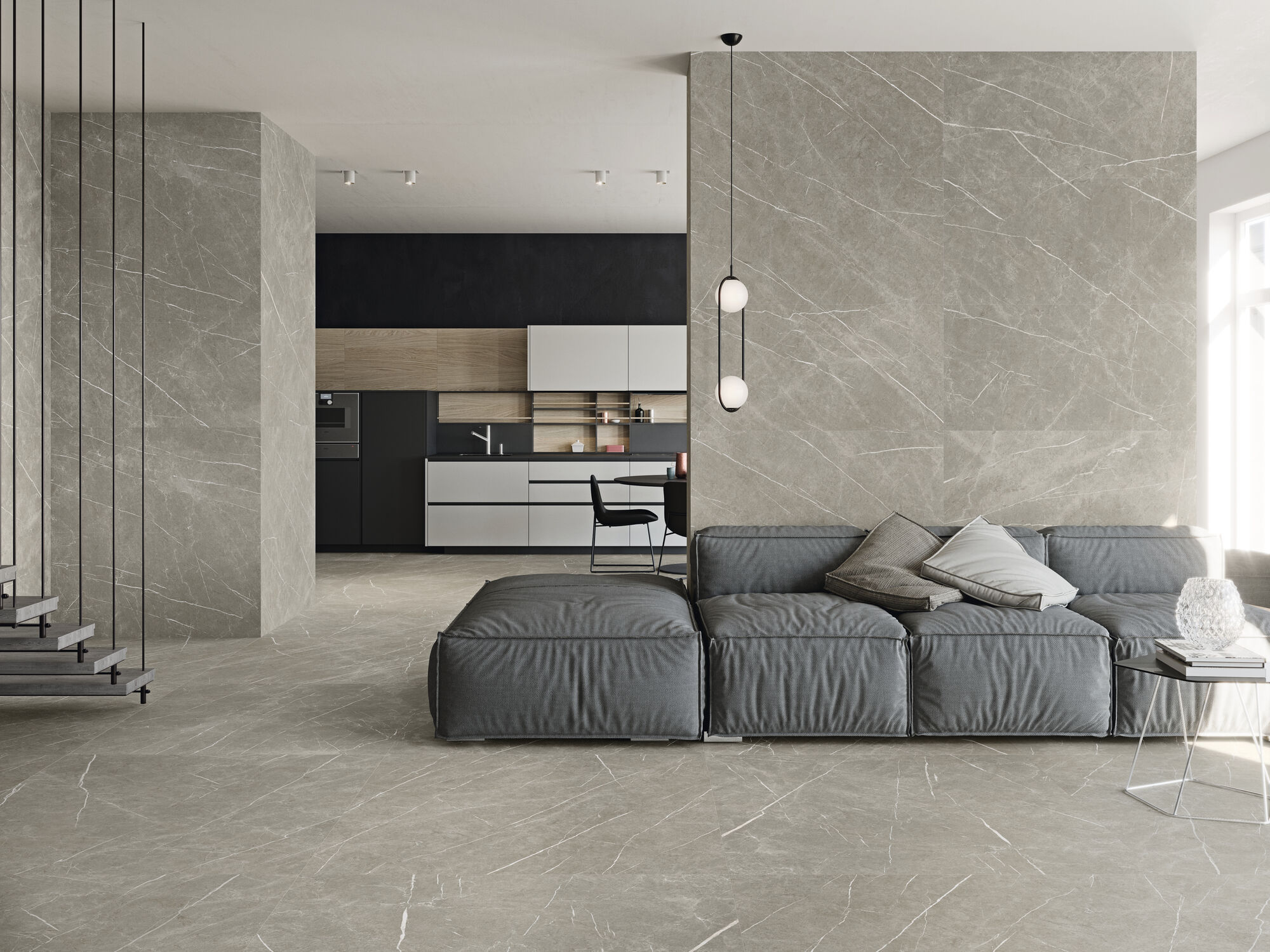 Carrelage imitation marbre ETERNEL TAUPE PULIDO 120X120 - 1,44m² - 2