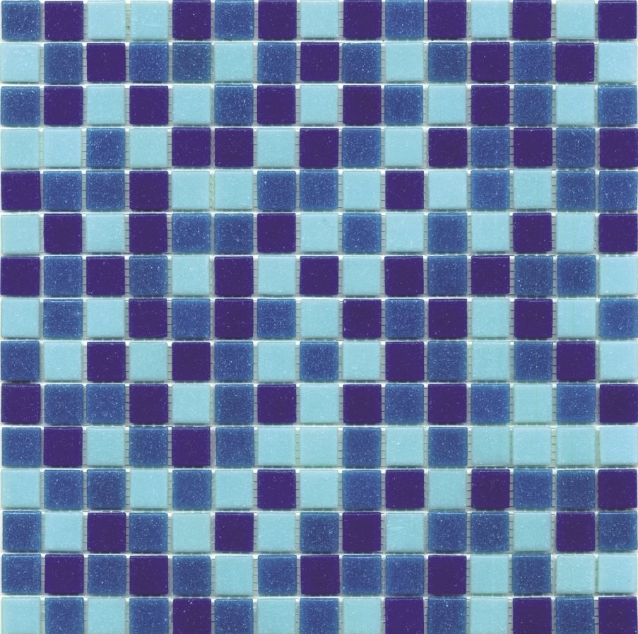 Mosaique piscine Mix de Bleu Deep Swimming 32.7x32.7 cm - 2.14m²