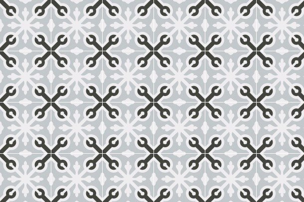 Carrelage imitation ciment croix grise et noire 20x20 cm LLAGOSTERA - 1m² - 3