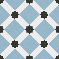 Carrelage style ciment blanc bleu géométrique 20x20 cm 1900 PALAU CELESTE - 1m² - zoom