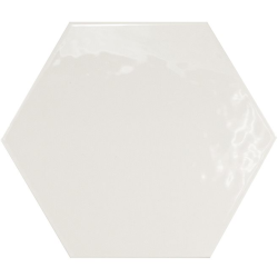 Carrelage hexagonal 17.5x20 Tomette design HEXATILE BLANC Brillant 20519 0.71m² - zoom