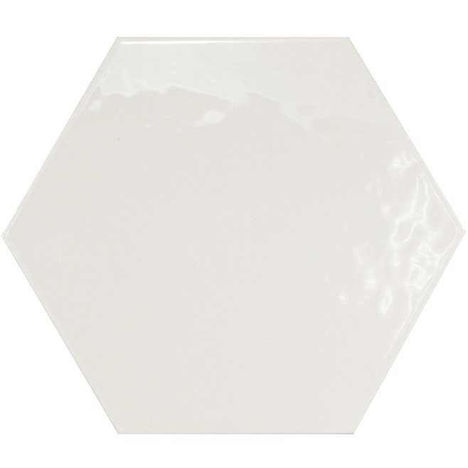 Carrelage hexagonal 17.5x20 Tomette design HEXATILE BLANC Brillant 20519 0.71m² - zoom