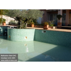 Mosaique piscine vert abysse 3005 31.6x31.6 cm - 2 m² AlttoGlass