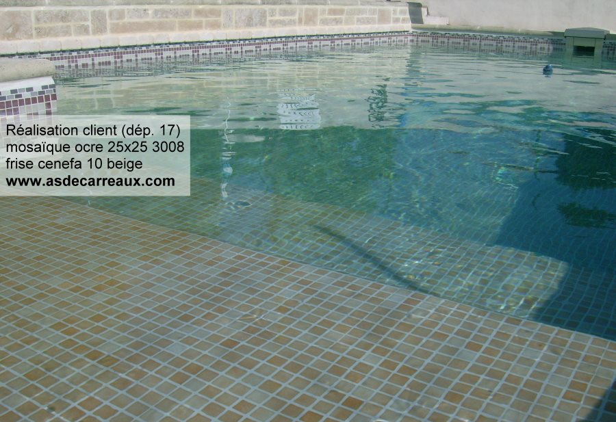 Mosaique piscine Nieve beige ocre orangé 3008 31.6x31.6 cm - 2 m² - 3