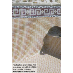 Mosaique piscine Nieve beige ocre orangé 3008 31.6x31.6 cm - 2 m² - zoom