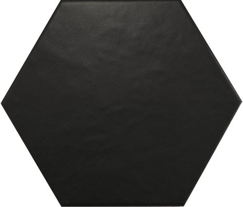 Carrelage hexagonal 17,5x20 HEXATILE NOIR MAT 20338 - 0.71m²