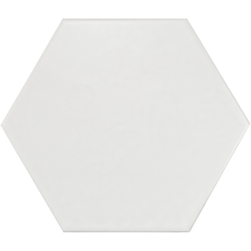 Carrelage hexagonal 17.5x20 Tomette design HEXATILE - BLANC CASSE MAT 20339 0.71m² Equipe