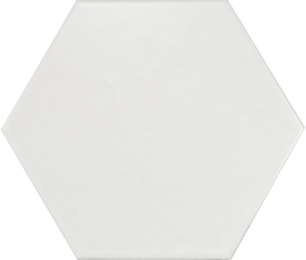 Carrelage hexagonal 17.5x20 Tomette design HEXATILE - BLANC CASSE MAT 20339 0.71m² - zoom