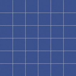 Mosaique bleu barbeau 5x5 sur trame 30x30 cm AVIO MATT- 1m² 