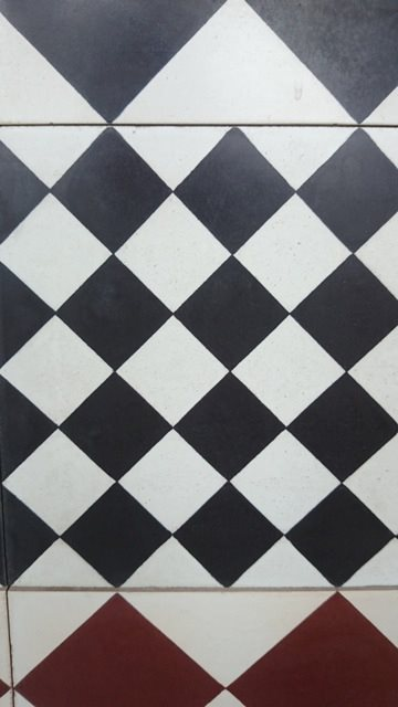 Carreau de ciment damier noir et blanc 20x20 cm ref450-1 - 0.48m² - 2