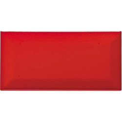 Carreau métro grès cérame rouge mat VERMIGLIO 7,5x15 cm - 1 m² - zoom