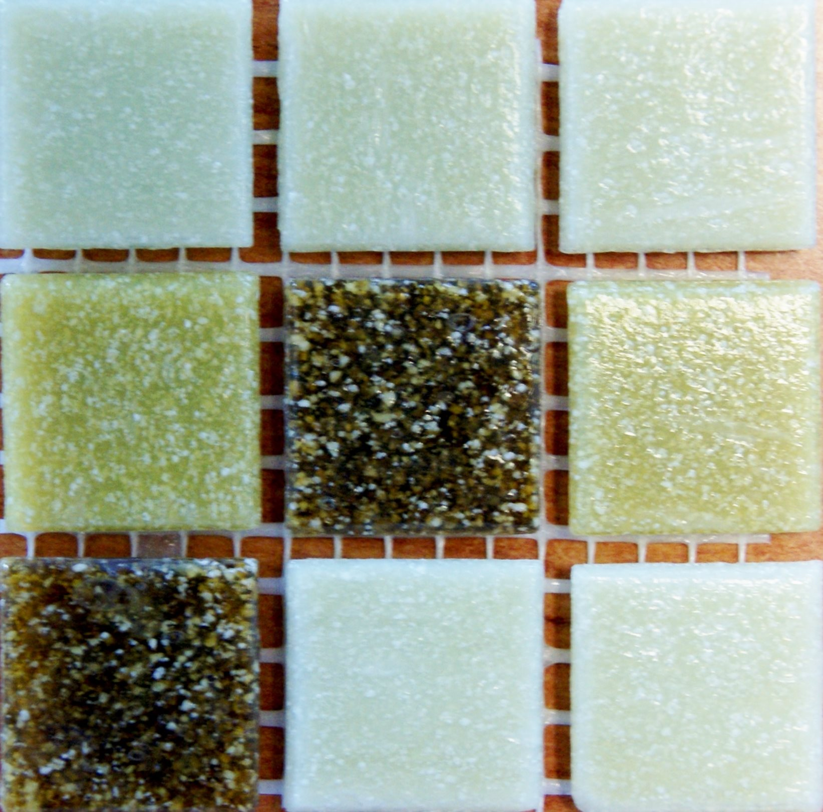 Mosaique piscine Mix Mou Jaune Marron 32.7x32.7 cm - 2.14m² - 2