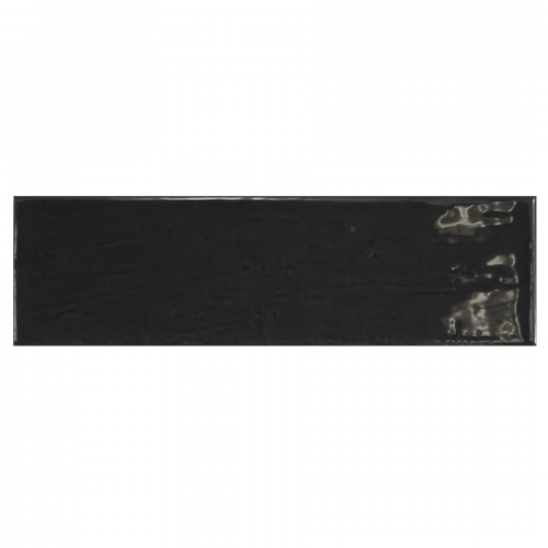 Carrelage uni brillant noir anthracite 6.5x20cm COUNTRY ANTHRACITE 21535 0.5m² Equipe