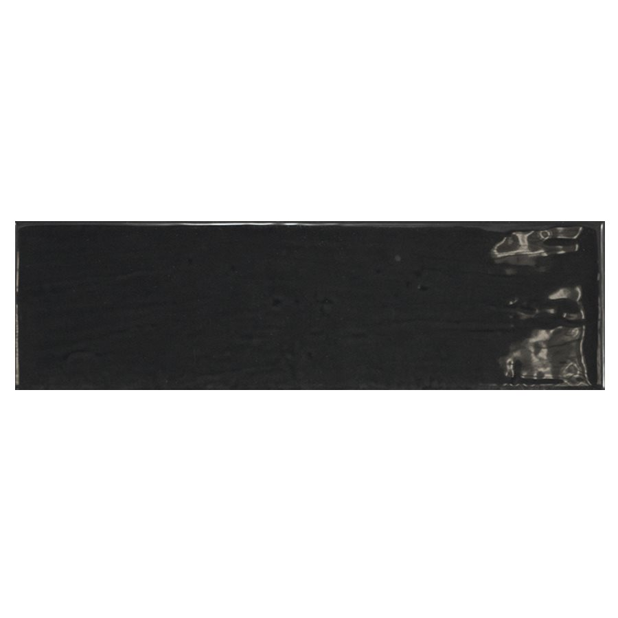 Carrelage uni brillant noir anthracite 6.5x20cm COUNTRY ANTHRACITE 21535 0.5m²