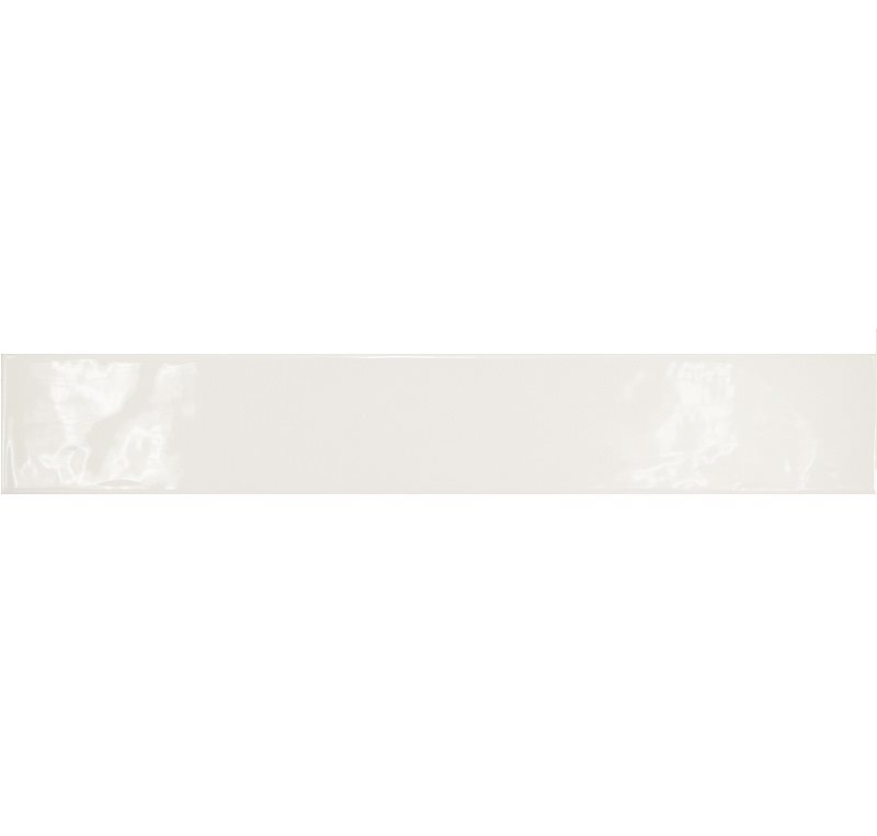 Carrelage uni brillant blanc 6.5x40cm COUNTRY BLANCO LONG 13250 1m² - zoom