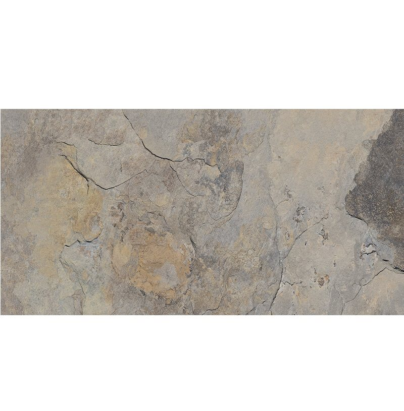 Carrelage effet pierre gris nuancé ARDESIA GRIS 32x62.5 cm R9 - 1m² - zoom