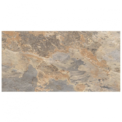 Carrelage effet pierre beige marron nuancé ARDESIA OCRE 32x62.5 cm R9 - 1m² GayaFores