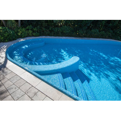 Mosaique de piscine bleue ciel LIMPIA 33.4x33.4 cm - 2 m² ASDC