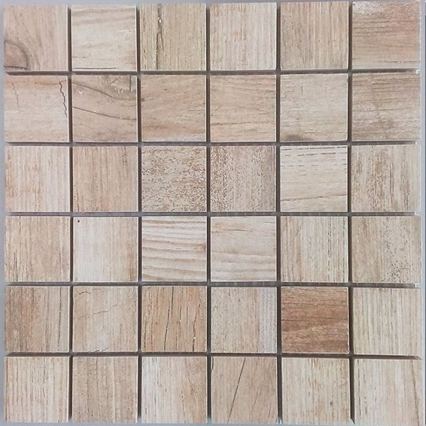 Malla Forest Beige - Mosaique imitation bois - grès cérame 29x29cm - unité - zoom