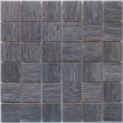 Malla Wood Anthracite - Mosaique imitation bois - grès cérame 29x29cm - unité - zoom