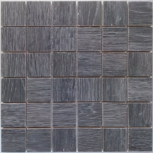 Malla Wood Anthracite - Mosaique imitation bois - grès cérame 29x29cm - unité