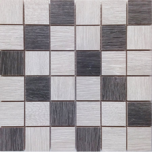 Malla Wood Mix Gris - Mosaique imitation bois - grès cérame 29x29cm - unité Decora