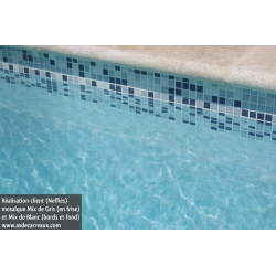 Mosaique piscine Mix de Gris bleuté GREY 32.7x32.7 cm - 2.14m² Ston
